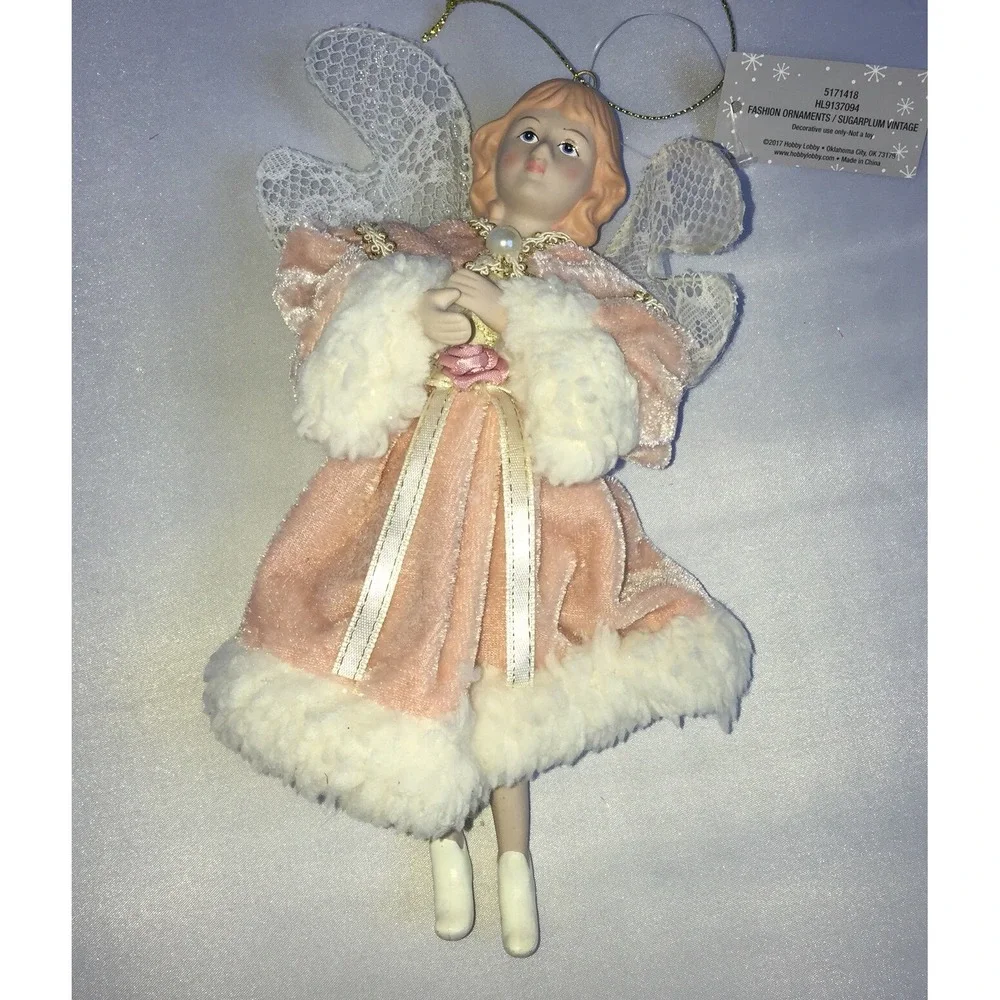 Sugarplum Christmas Ornament Angel Dancer Vintage Style